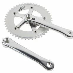 Sugino Pista Kurbelgarnitur -Cyclocross Verkaufsgeschäft 0018834 sugino pista crank silver