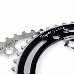 BLB Super Pista Kettenblatt 1/2" X 1/8"BCD 144 -Cyclocross Verkaufsgeschäft 0021913 blb super pista chainring silver
