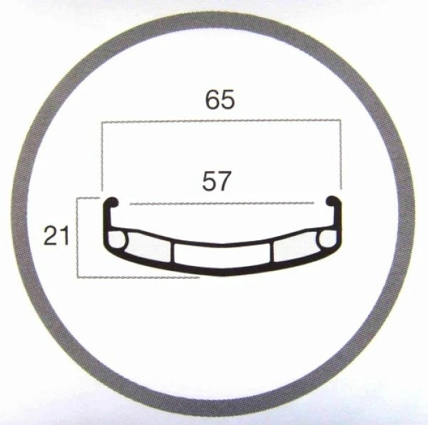 Rigida / Ryde Rigida/Ryde Cruiser Felge DH65 - Hohlkammer 2 Rigida / Ryde Rigida/Ryde Cruiser Felge DH65 - Hohlkammer – Bild 2