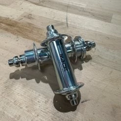 MACK HUBS Superlight Track Naben-Set Low Flange -geschlitzt- 16 Loch Silber Fixed-only