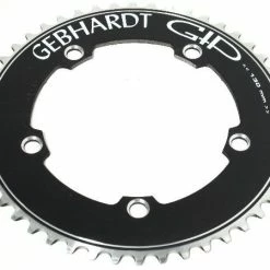 Gebhardt Track CNC Bahn-Kettenblatt 144mm - 1/2" X 1/8" - Schwarz / 42-53 Zähne