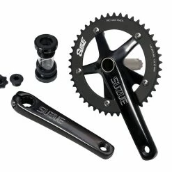 SUZUE ProMax Track Kurbelgarnitur 46 Zähne - Schwarz